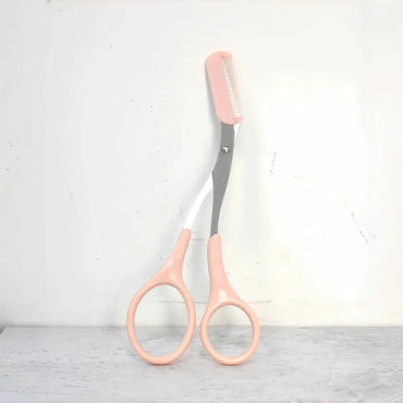Eyebrow Trimming Scissors with Built-in Comb for precise eyebrow grooming and maintenance.