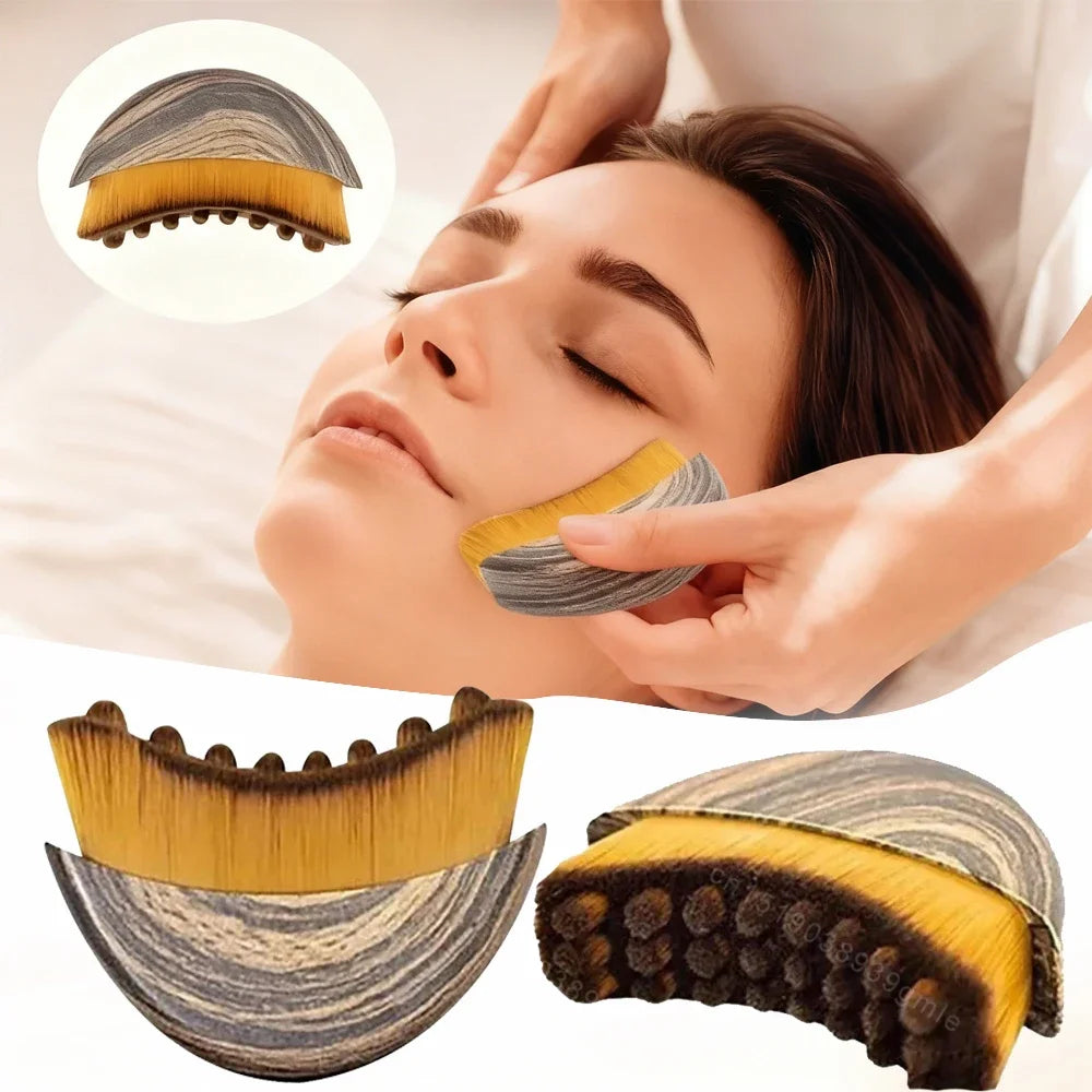 Lymphatic Face Brush for Deep Cleansing & Facial Massage used for facial massage and deep cleansing on a woman's face.
