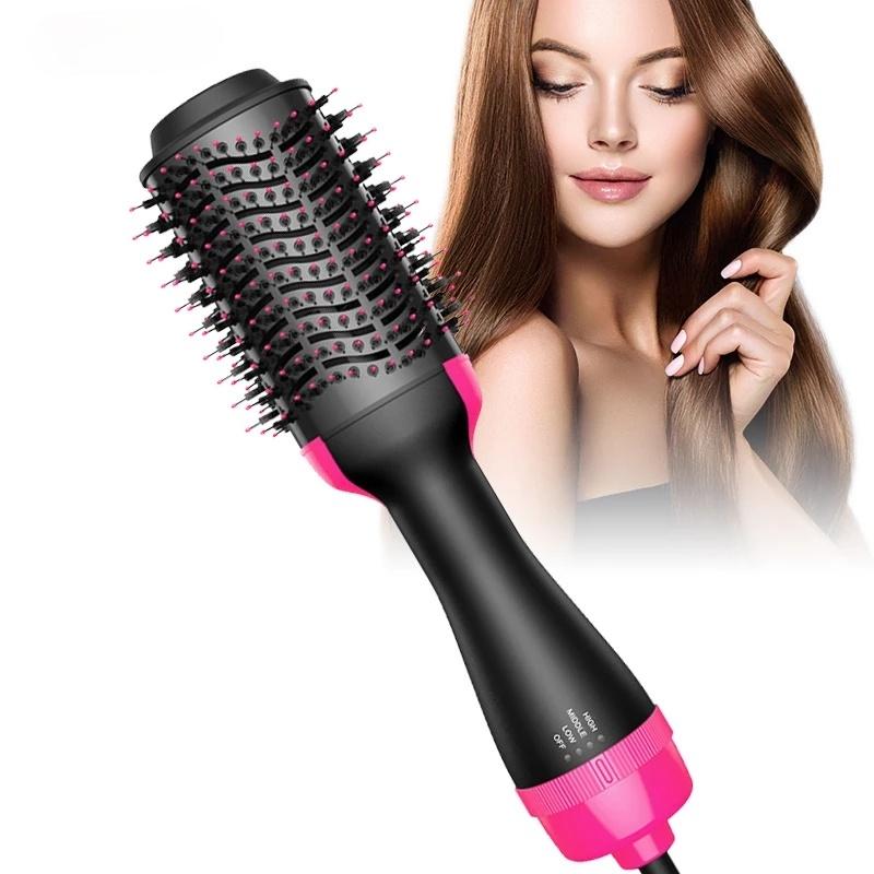 Hot Air Hair Dryer Brush & Volumizer with bristle design for smooth and polished hairstyles.