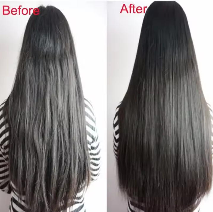 Before and after results showcasing the effectiveness of the Split End Hair Trimmer for Smooth Healthy Looking Hair.