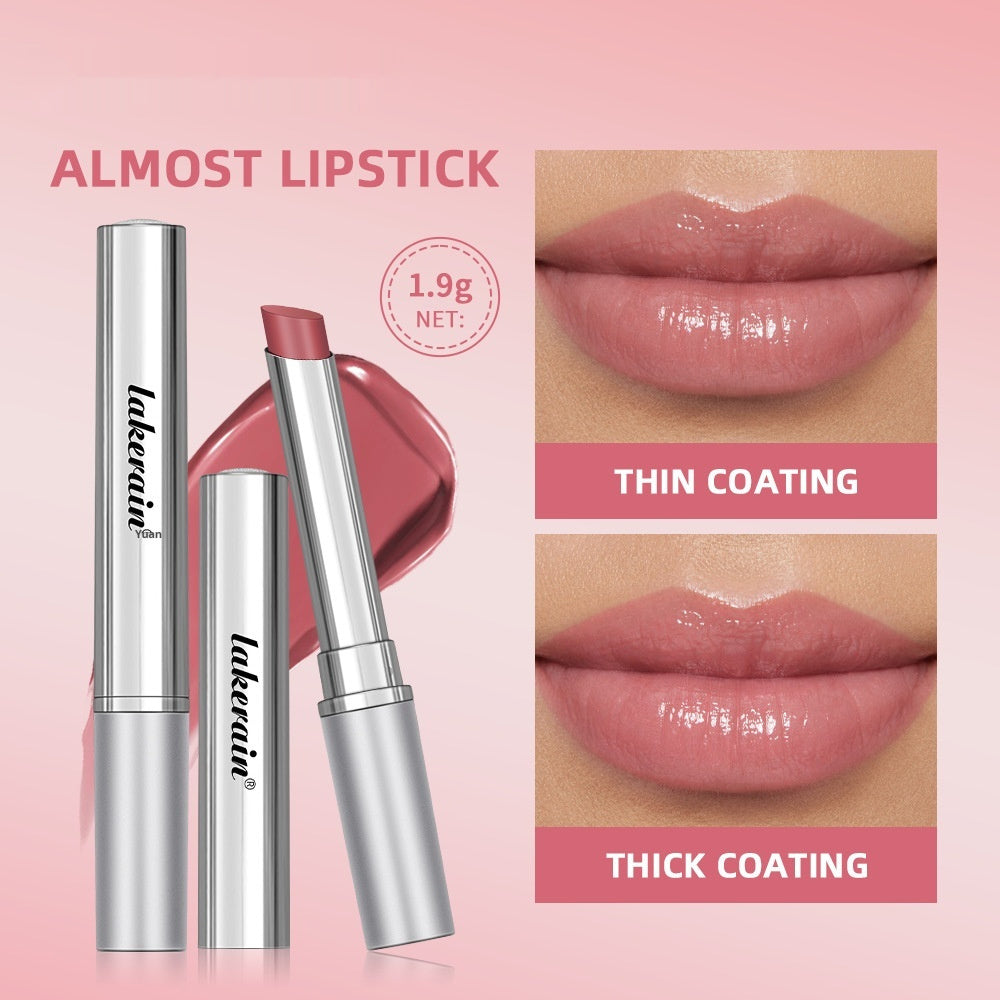 Hyaluronic Acid Lip Plumper for Soft Fuller Lips, showing thin and thick coating effects on lips.