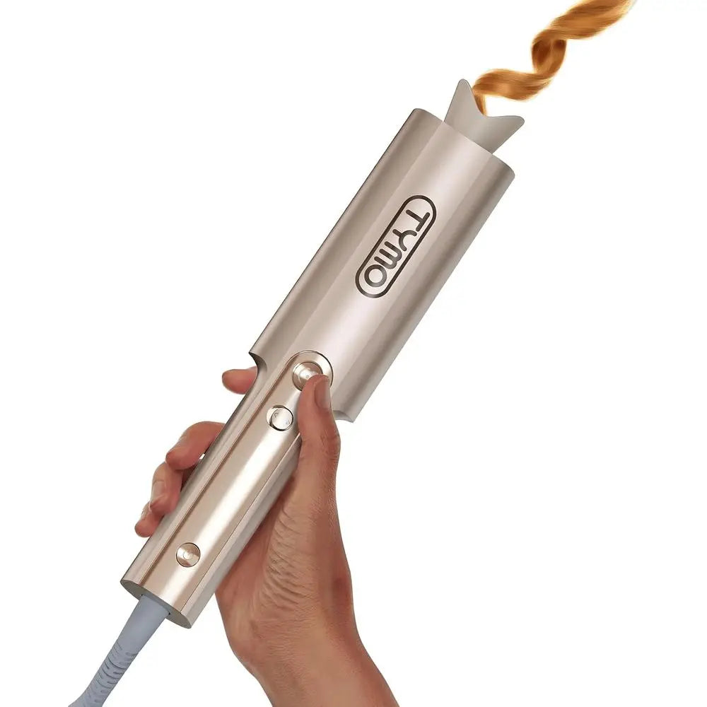 Automatic Rotating Curling Iron for Long Hair in use, showing the innovative design and features.