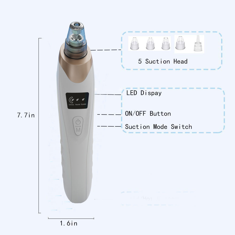 Porify Blackhead Remover for Clear Pores & Smooth Skin showing design features and suction heads.