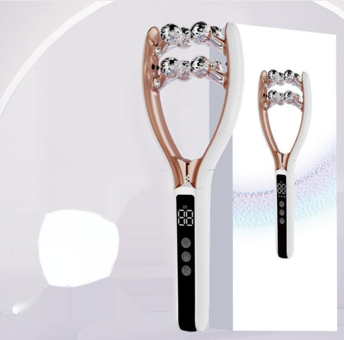 Facial Massager for Face and Neck with a sleek design and three massage beads for effective facial rejuvenation.