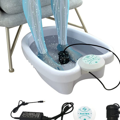 Ionic Detox Foot Spa Cleanse Machine in use with feet submerged in soothing water, promoting relaxation and wellness.