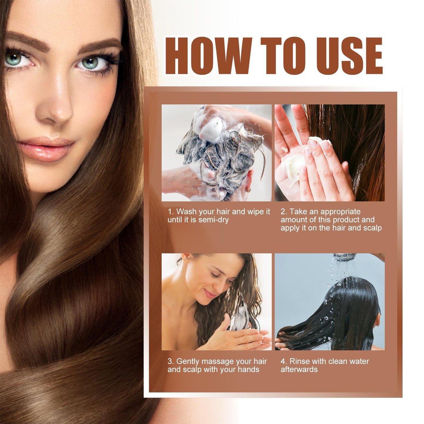 How to use Natural Hair Regrowth Oil for Thick & Healthy Hair: Steps for application and rinsing.