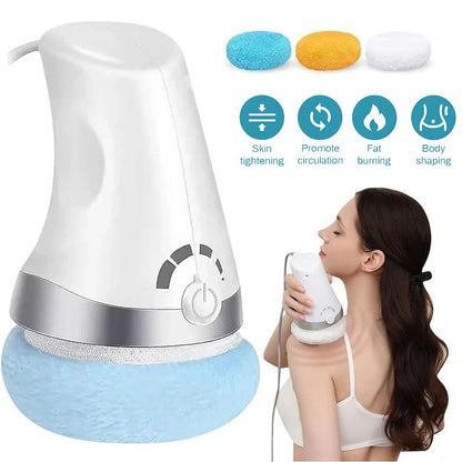 Electric Cellulite Massager Body Sculpting Lifting Device promoting fat burning and skin tightening with interchangeable pads.