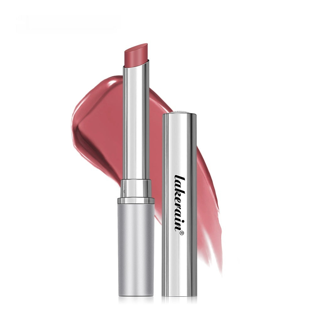 Hyaluronic Acid Lip Plumper for Soft Fuller Lips in a sleek tube with a rosy shade swatch.