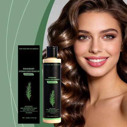 Tgideas Rosemary Shampoo for Hair Growth & Scalp Care with model and product packaging