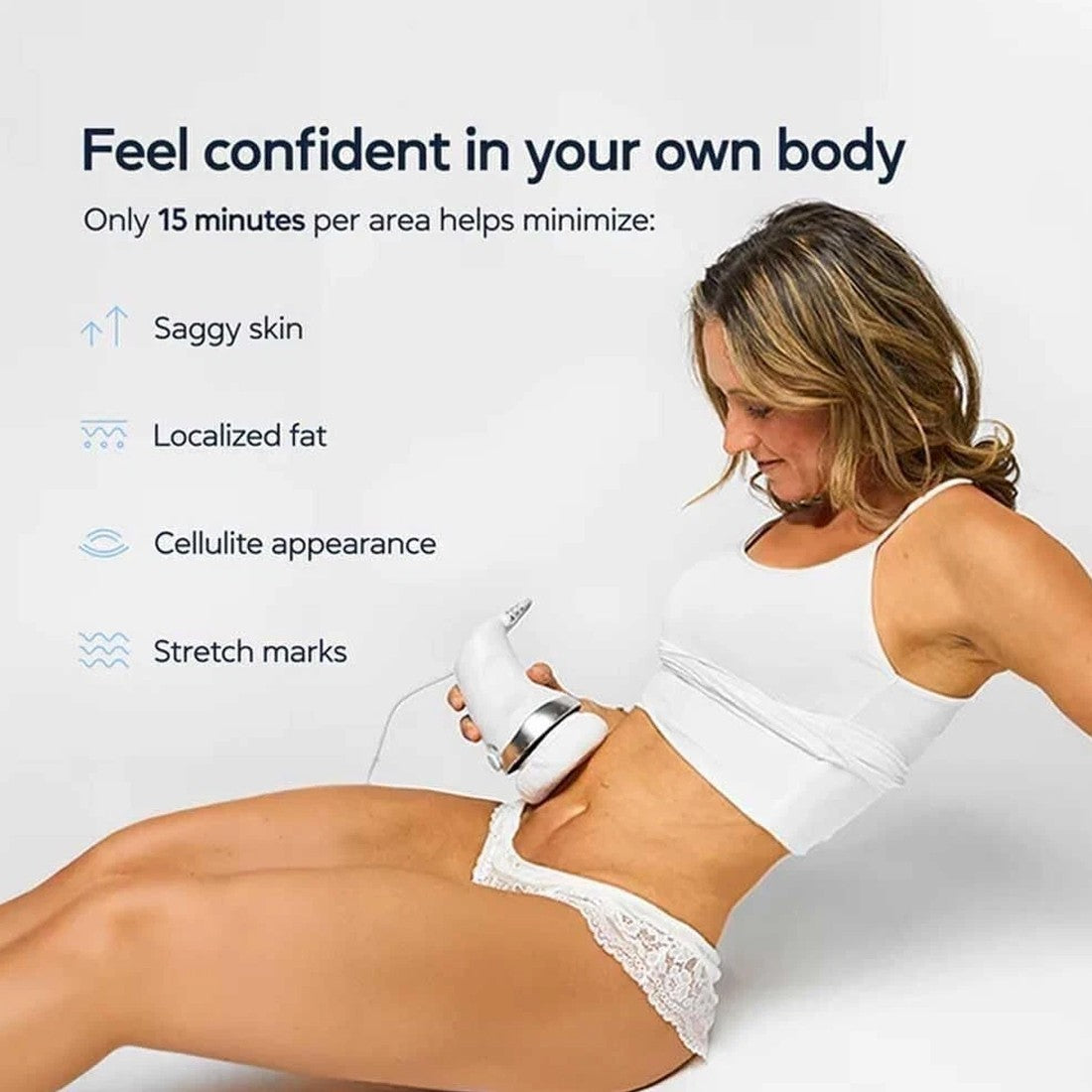 Electric Cellulite Massager Body Sculpting Lifting Device in use for body confidence and beauty maintenance.