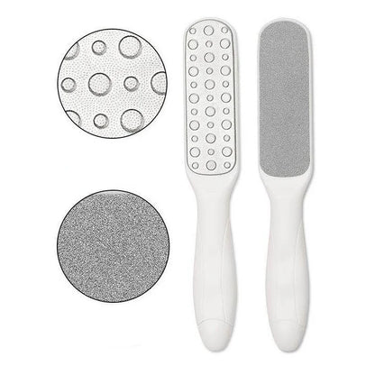 Double-Sided Foot Callus Remover Tool with one side for gentle exfoliation and the other for rougher surfaces.