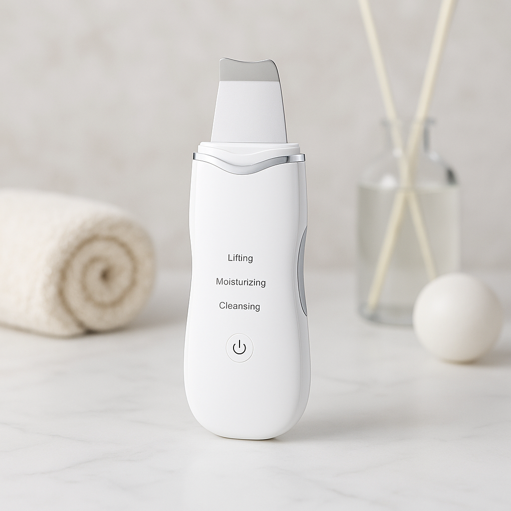 Deep Facial Cleanser & Face Scrubber with ultrasonic technology for effective skin cleansing and care.