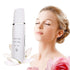 Deep Facial Cleanser & Face Scrubber displayed with a woman enjoying its benefits for refreshed skin.
