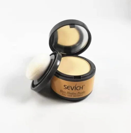 Sevich Hairline Repair Filling Powder in a compact container with applicator puff.
