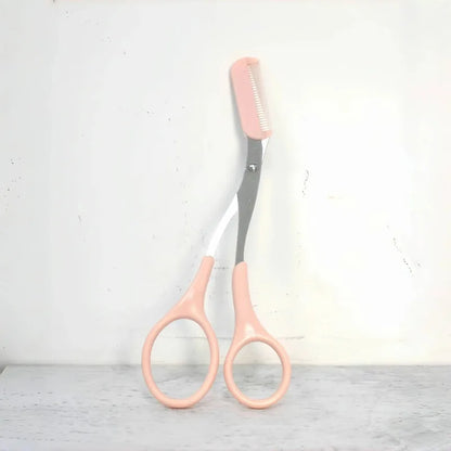 Eyebrow Trimming Scissors with Built-in Comb for precise eyebrow grooming and maintenance.