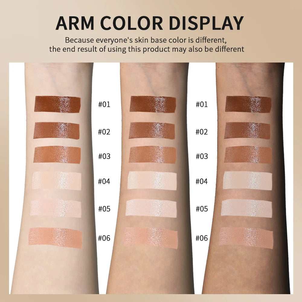 Arm color display showcasing different shades for Even Skin Tone Best Stick Foundation Travel Makeup.