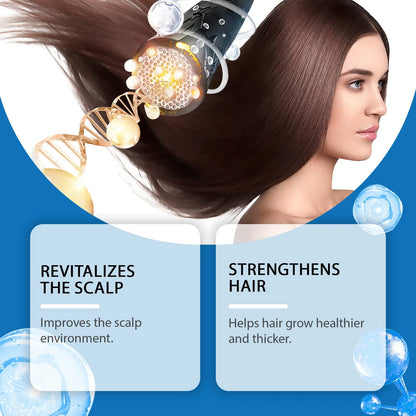 Aparthy Hair Growth Roll on Serum promoting scalp revitalization and stronger hair, in a vibrant visual format.