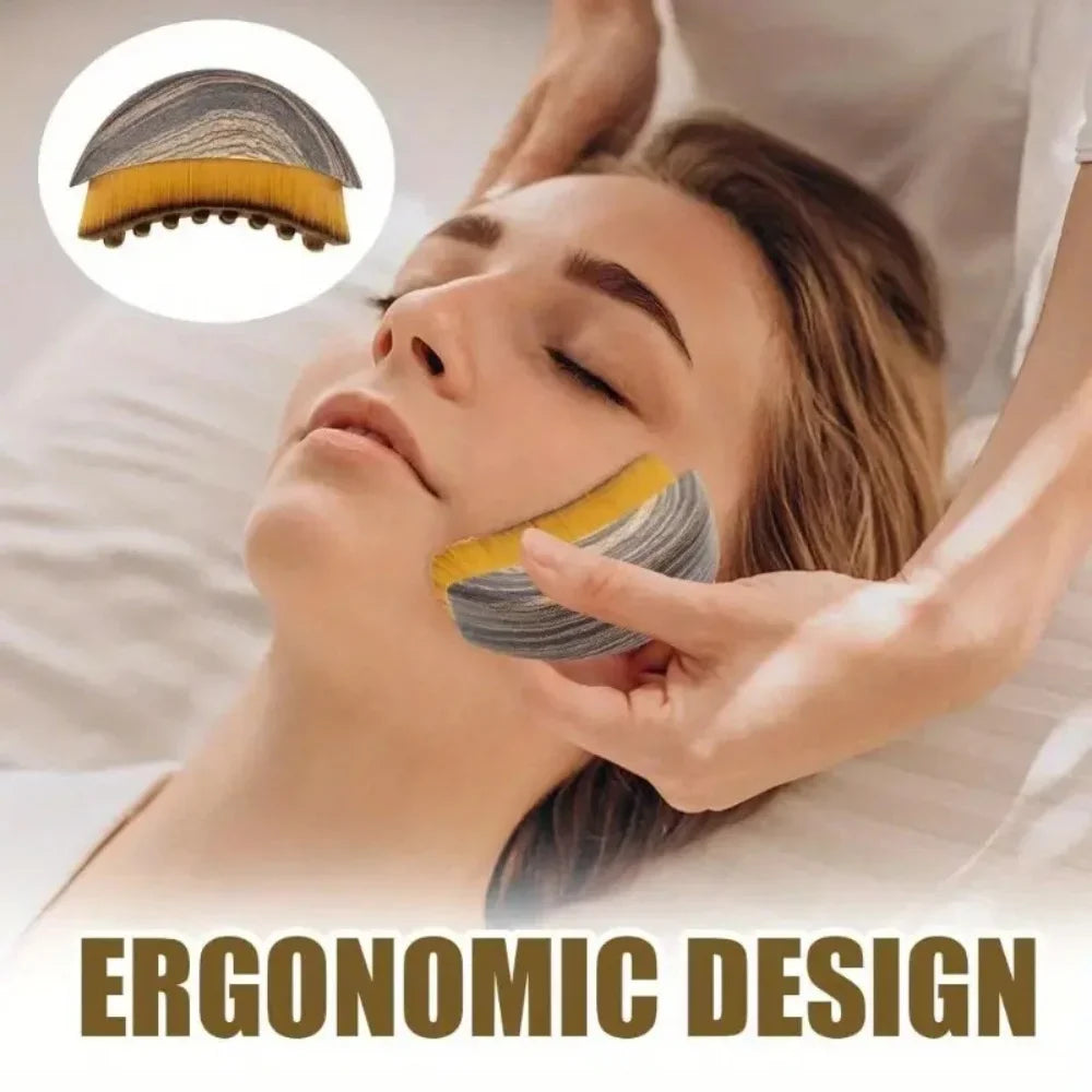 Lymphatic Face Brush for Deep Cleansing & Facial Massage in use for gentle cleansing and facial massage.