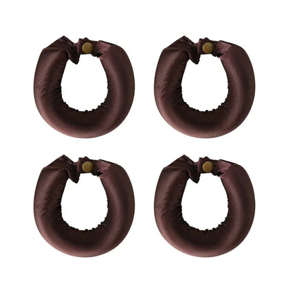 Set of four Heatless Hair Curler Curling Rod Headband for achieving stylish curls without heat damage.