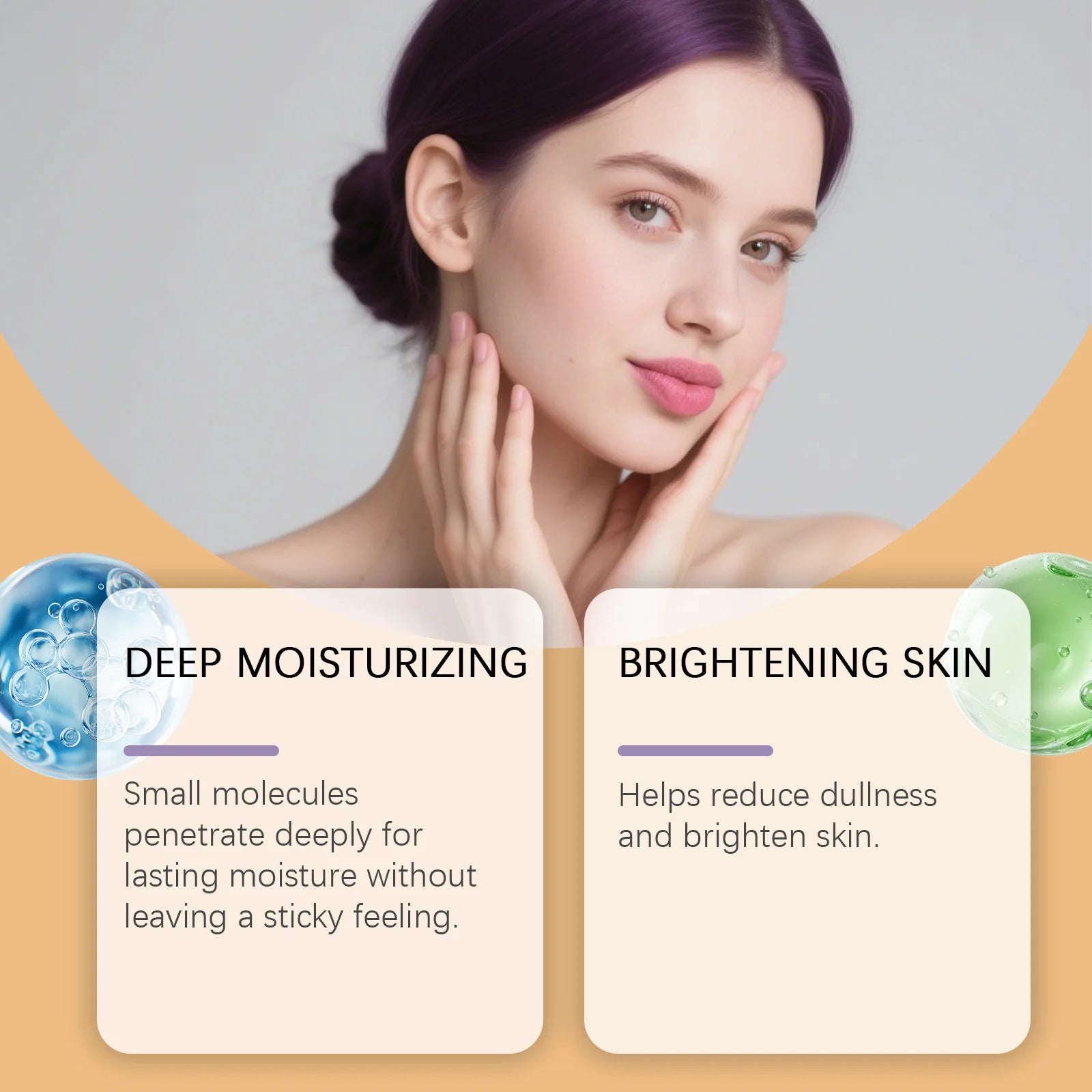 Brightening Kojic Acid Turmeric Toner benefits highlighting deep moisturizing and brightening skin effects.