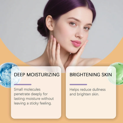 Brightening Kojic Acid Turmeric Toner benefits highlighting deep moisturizing and brightening skin effects.