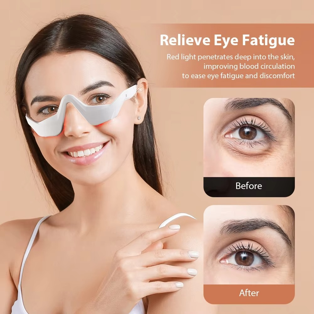 RevitalEyes Under-Eye Red Light Therapy helping to relieve eye fatigue with before and after results.