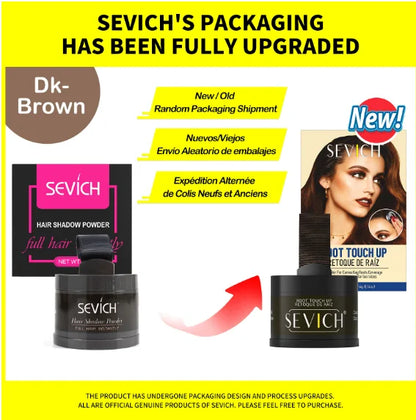 Sevich Hairline Repair Filling Powder packaging upgrade with new design details and product information.