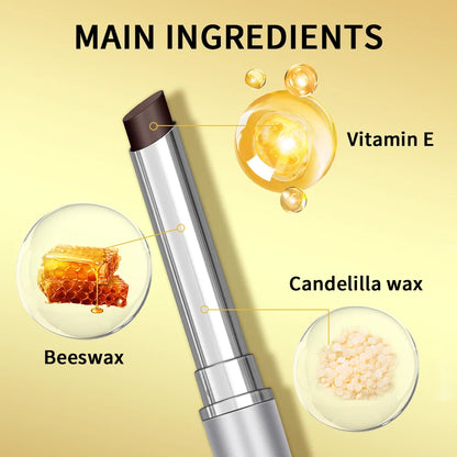 Main ingredients of Long Lasting Moisturizing Lipstick: Beeswax, Vitamin E, and Candelilla wax.