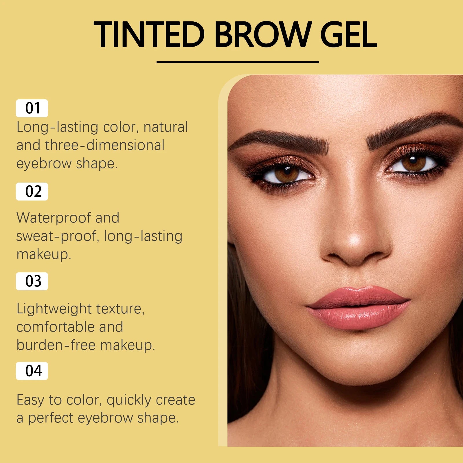 Zephoco Tinted Waterproof Eyebrow Cream features long-lasting color for natural eyebrows and effortless application.