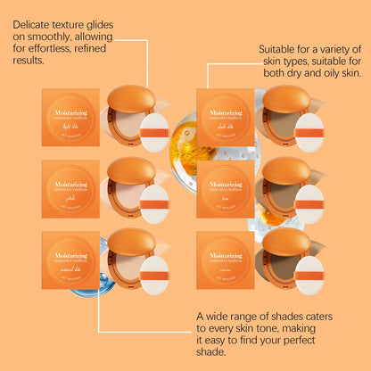 Lightweight Concealer Hydrating Liquid Foundation image showcasing various shades and textures for all skin types.