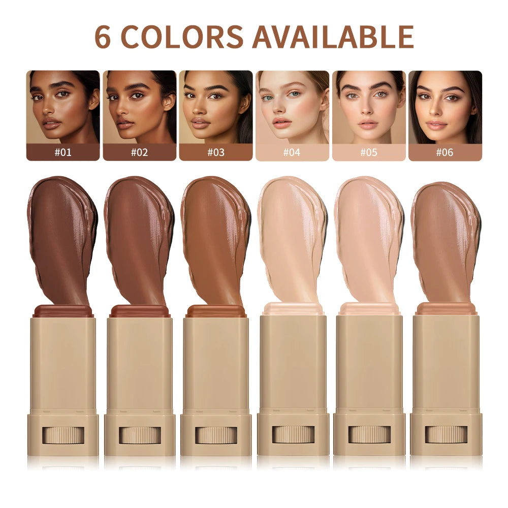 Even Skin Tone Best Stick Foundation Travel Makeup in 6 available shades for a flawless complexion.
