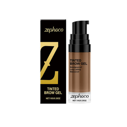Zephoco Tinted Waterproof Eyebrow Cream packaging and product, featuring a sleek design for easy application.