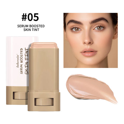 Even Skin Tone Best Stick Foundation Travel Makeup in a compact stick format with a creamy texture shown on model's skin.
