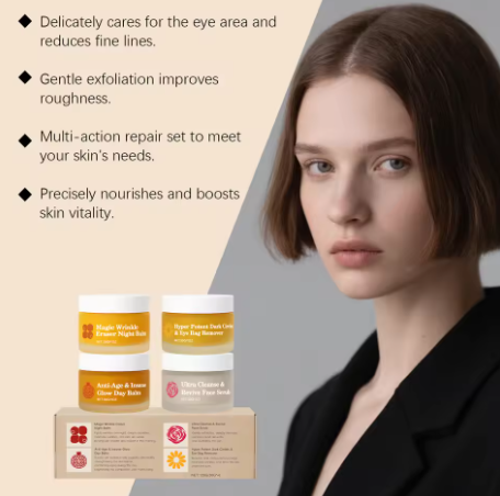 Hydrating Face & Eye Care Set for Moisturized Glowing Skin, featuring products for eye care and skin vitality.