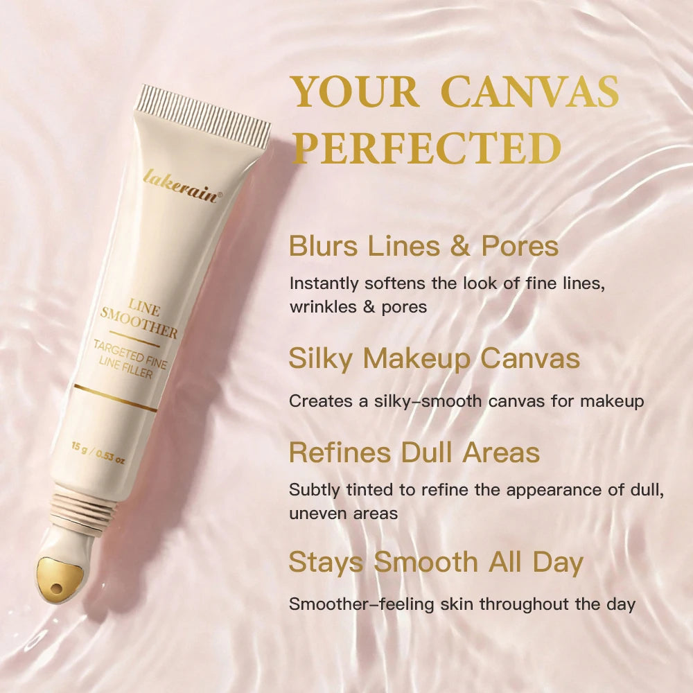 Lakerain Line Smoother Anti Wrinkle Cream promotes smoother skin by blurring lines, refining pores, and enhancing makeup appearance.