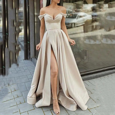 Multicolor V-neck Backless Tube Top Dress for Women showcased on a model in a stylish outdoor setting.