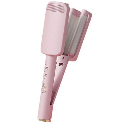 Water Ripple Hair Curler for Big Waves & Volume in sleek pink design for stylish waves.