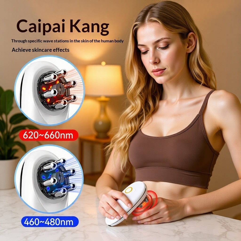 Body Sculpting Massager for Muscle Relief & Body Contouring in use for skincare effects and muscle relaxation.