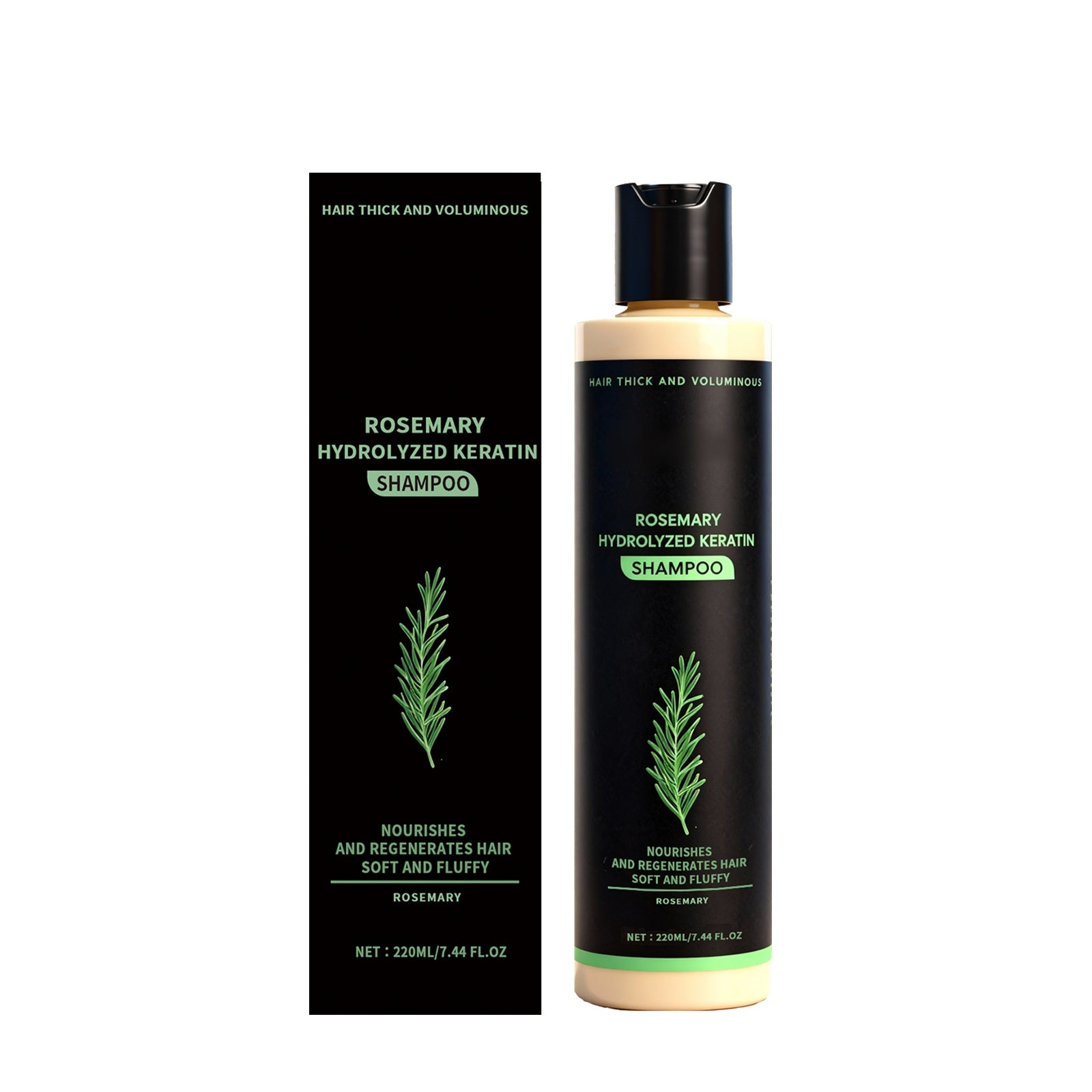 Tgideas Rosemary Shampoo for Hair Growth & Scalp Care in a bottle with box, promoting thick and voluminous hair.