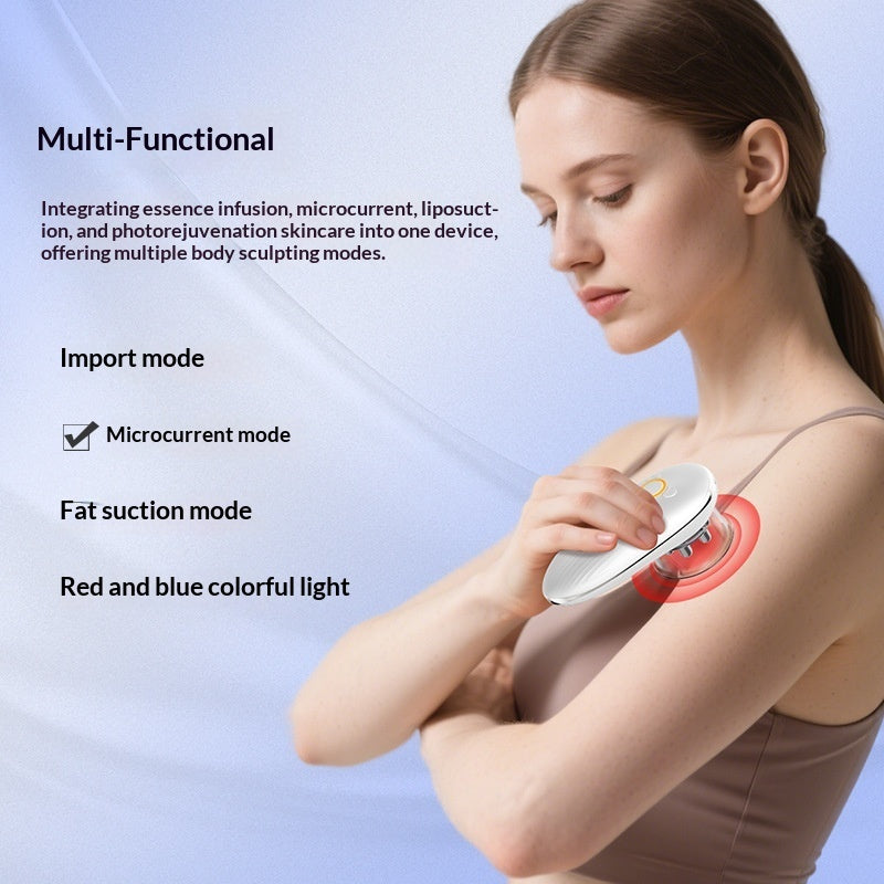 Body Sculpting Massager for Muscle Relief & Body Contouring highlighting microcurrent mode and various body sculpting functions.